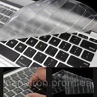 Apple MacBook Pro 13/15/17 Накладка на клавиатуру, прозрачный силикон, клавиша ENTER горизонт- раскл. US