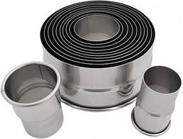 Набір круглих форм для вирізання тіста та формування страв 12шт