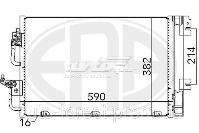 Радіатор кондиціонера Opel Astra Н.Zafira