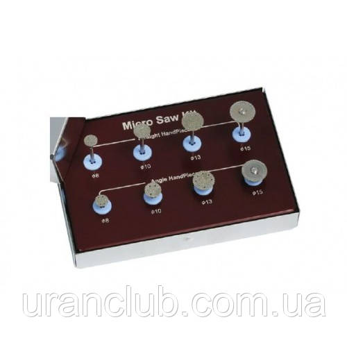 Фреза хірургічна MICS, алмазна, набір 8 шт., d=8, 10, 13, 15