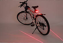 Велосипедний лазерний ліхтар задній DW-681 (9301) (2хAАА)