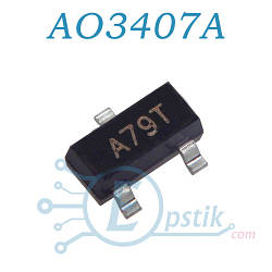 AO3407 (A79T) MOSFET транзистор P-канальний 30В 4.3А SOT23
