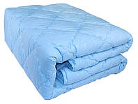 Зимнее теплое одеяло из овечьей шерсти.150*210. Голубое.