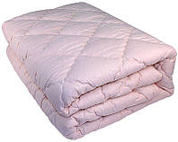 Зимнее теплое одеяло из овечьей шерсти.150*210. Пудра.