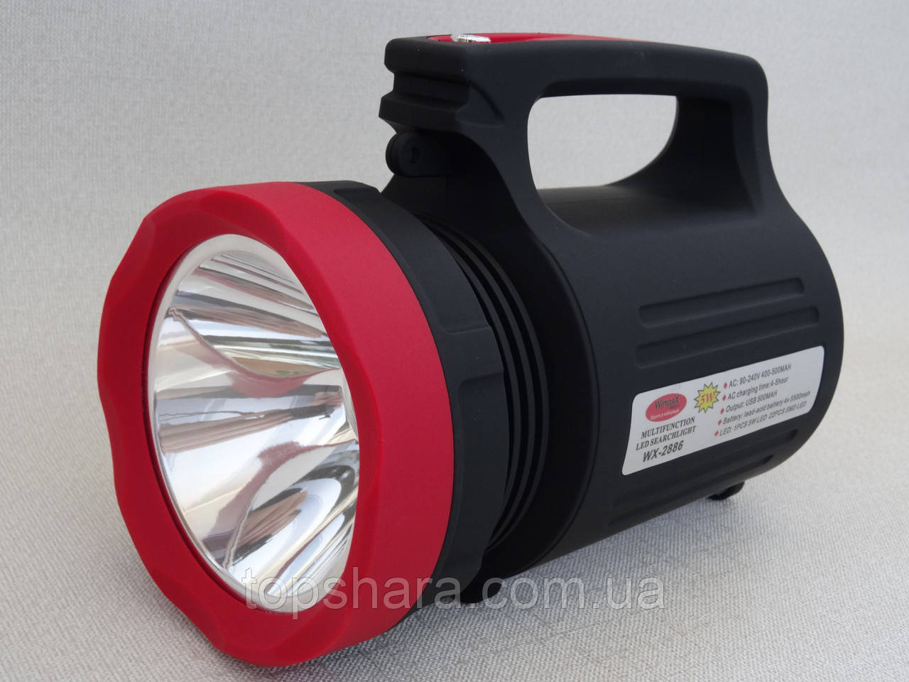 Ліхтар ручний світлодіодний Wimpex WX-2886 5 W + 22 LED
