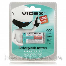 Акумулятор videx ААА 1000mah 1.2v 2шт. на блістері