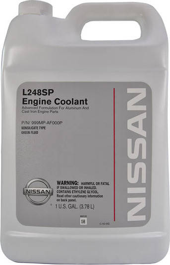 

Антифриз концентрат Nissan Engine Coolant L248SP зеленый 3,78 л. 999MPAF000P, Зелёный