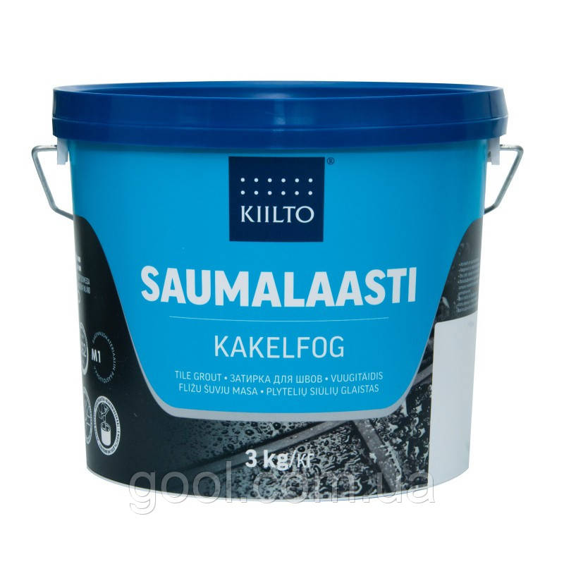 Затирка для швів плитки Kiilto Pro Saumalaasti колір білий No 10 відро 20 кг.