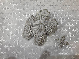 Набор крестов для облачения Набір хрестів малих для церковного одягу  7,5 х 7,5 см  13 штук срібні