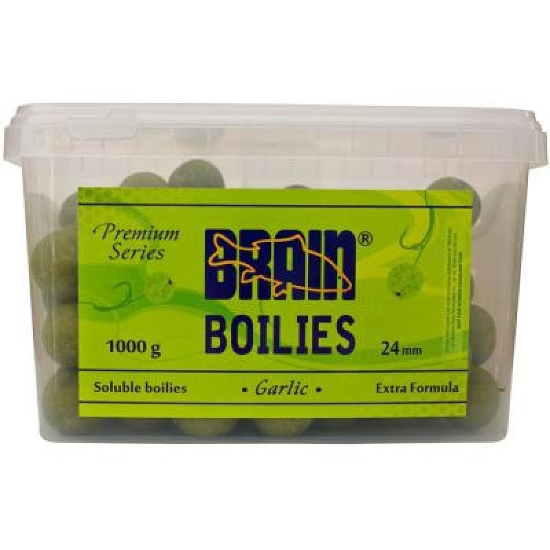 Уцінка! Бойли Brain Soluble 24mm 1000g Garlic (Часник), фото 1