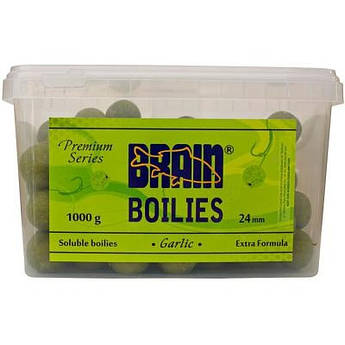 Уцінка! Бойли Brain Soluble 24mm 1000g Garlic (Часник)