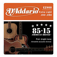 Струны для акустической гитары D'ADDARIO EZ900 бронза (10-50)