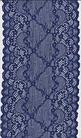 Кружево стрейч, синее, шир.17 см,№1189