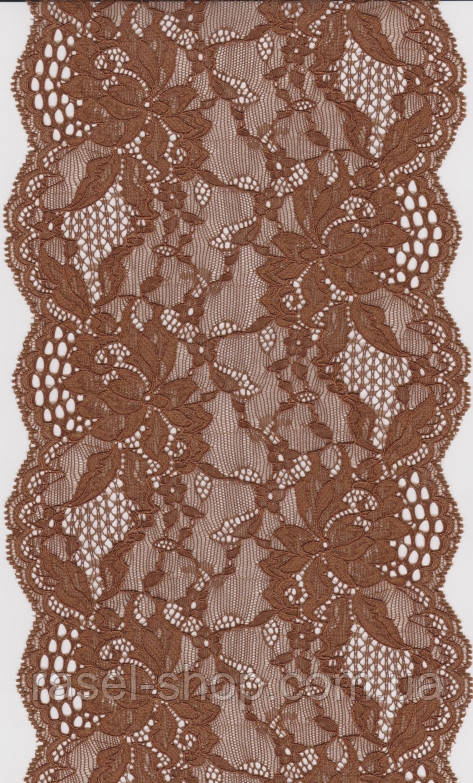 Мереживо стрейч 17см 1203-1516c kahve, фото 1