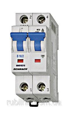 Автоматичний вимикач BM 6кА 2P 10А х-ка C 40 ° С Schrack