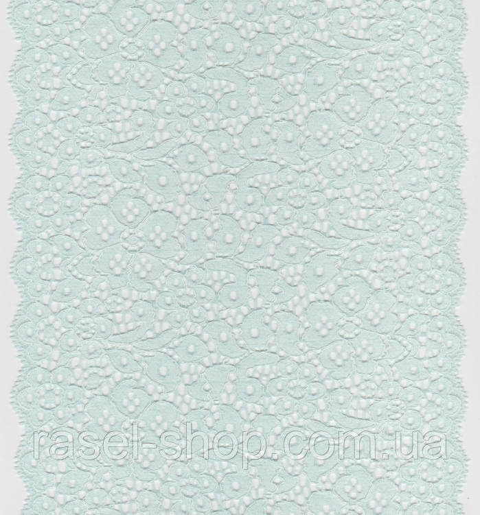 Мереживо стрейч 17см 1235-16 м'ята, фото 1