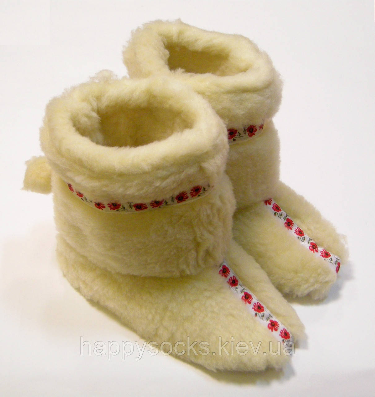 Теплі капці-штани з помпонами й українським орнаментом