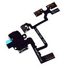 Apple iPhone 4 Шлейф конектора гарнітури та гучності чорний