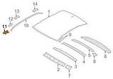 Фігурне кріплення молдингу даху BMW 7-series F01, F02, F03, F04 ОЕМ: 51134442874, фото 2