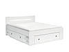 Двоспальне ліжко з тумбами та шухлядами STEFAN 160 biały, фото 2