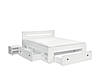 Двоспальне ліжко з тумбами та шухлядами STEFAN 160 biały, фото 3