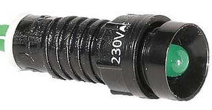 Лампа сигнальна LS LED 5 G 230 (5 мм, 230V AC, зелена)