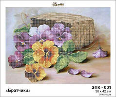 Схема для вишивання бісером Братки