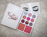 Палетка теней и румян Kylie Diary Pressed Powder Palette Скидка All 728