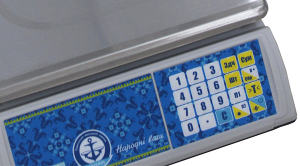 Клавиатура весы торговые Вагар VP-L 15 кг LCD