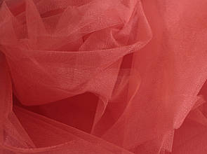 Тканина Фатин середньої жорсткості Темний корал
