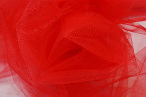 Тканина Фатин середньої жорсткості Яскраво-червона