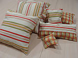 Комплект декоративних подушок Firanka клітинка і смужка 7шт кольорові (п_0420), фото 5