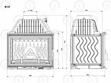 Камінна топка KAW-MET W17 (16.1 kW) EKO із шибером, фото 2