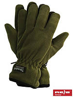 Зимові флісові рукавички RTHINSULPOL, утеплені фірми Reis Польща Олива
