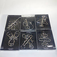 Колекція із 6 дротяних металевих головоломок Puzzles De Steel
