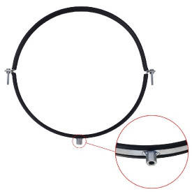 Хомут трубний з віброгасником гайка м10