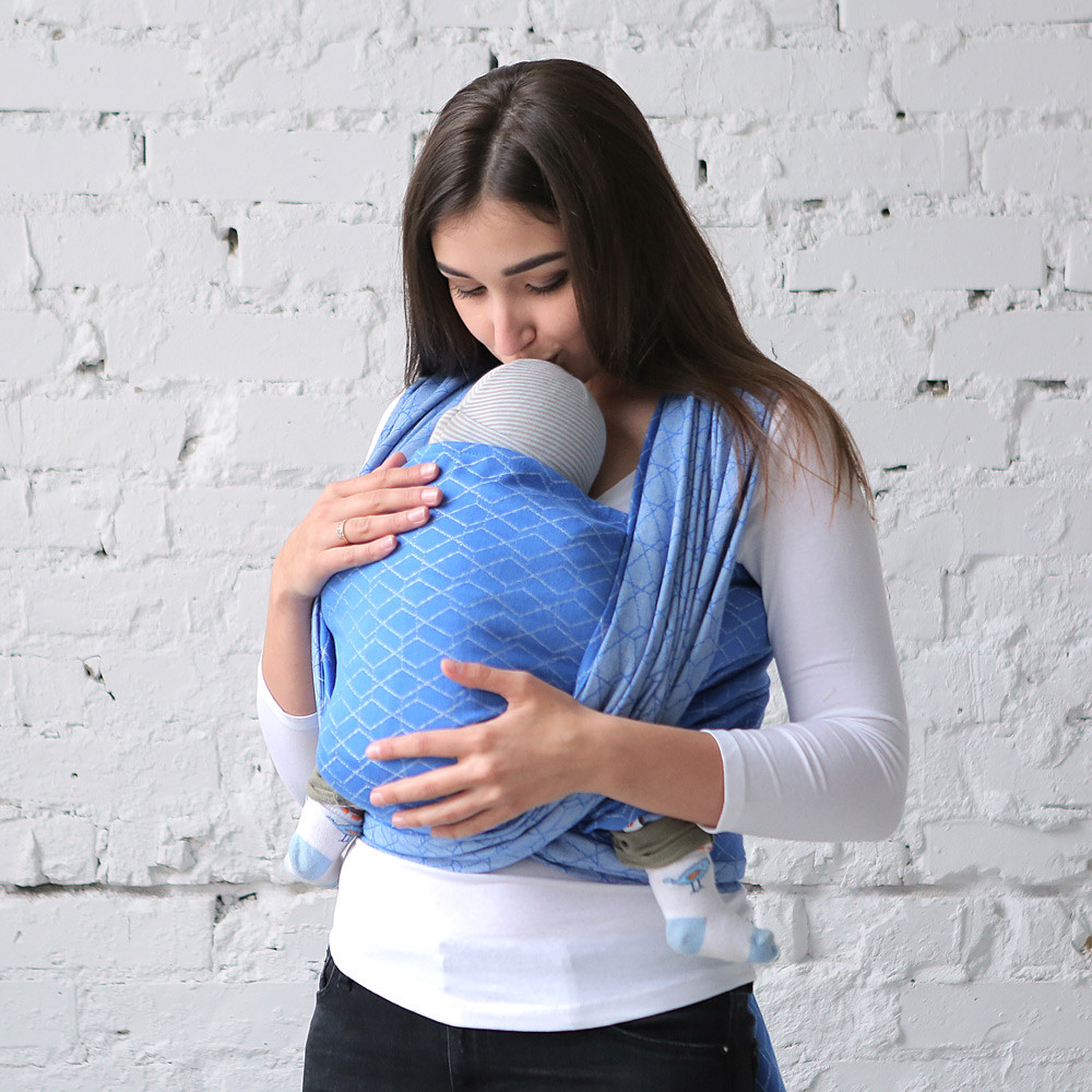 Ткані слінг-шарфи "Море" для новонародженого для перенесення дітей Переноска для дітей слінг не Кенгуру