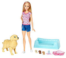 Лялька Барбі та собака з новонародженими цуценятами/Barbie Newborn Pups Doll&Pets
