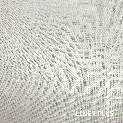 Щільна біла лляна тканина, 100% льон, колір 0/0