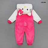 Теплий чоловічок Hello Kitty для дівчинки. 70 см, фото 5