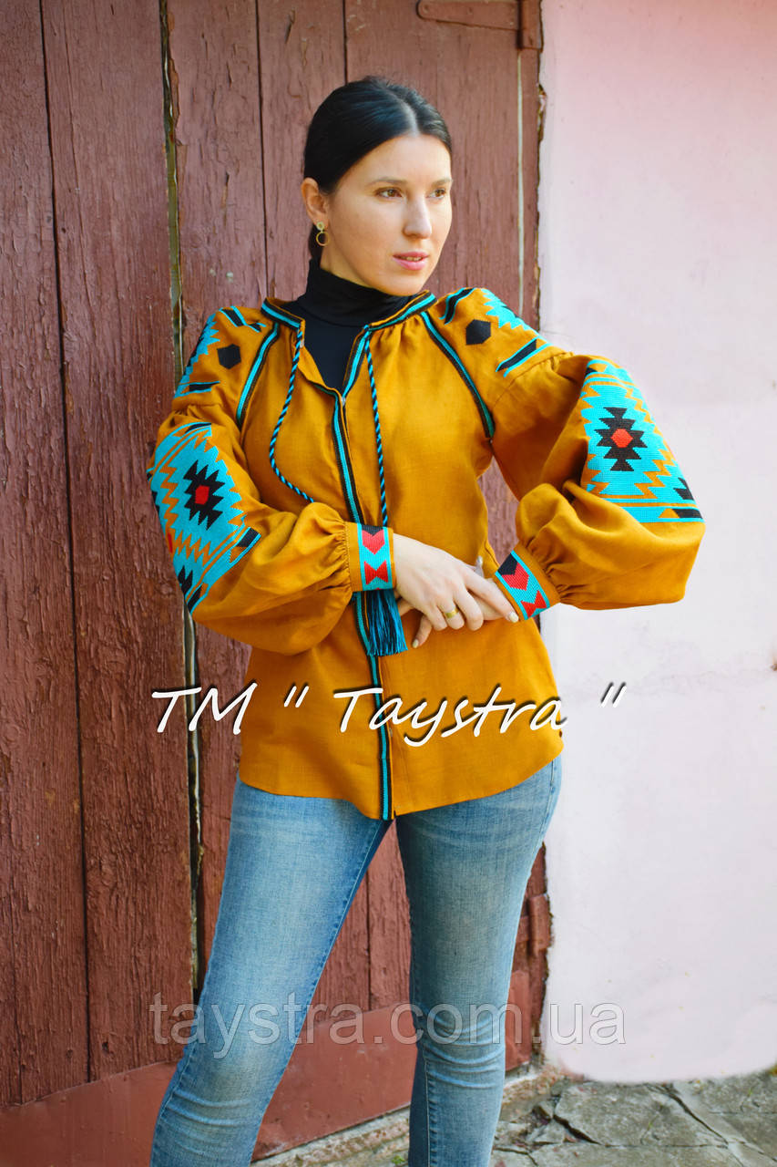 Вишиванка блуза бохо вишита, блуза льон, етностиль, Bohemian, вишитий одяг