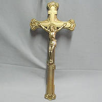 Крест метализированный с распятием пластик 40х18,5 см