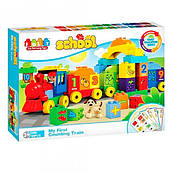 Конструктор JDLT 5308 поїзд, фігурка, тварина, картки 4 шт., 65 мт