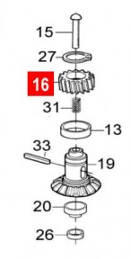 Шестерня черв'ячна WINGO WG10/WG20/WINGO24V (PPD1094.4540)