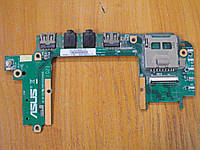 Плата M-130 94V-0.E153302 с USB и аудио разъемами Asus Eee PC 1201NL