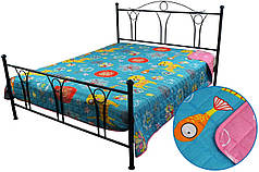 Покривало на ліжко, диван у дитячу 150х212 бавовняне двостороннє Кіт