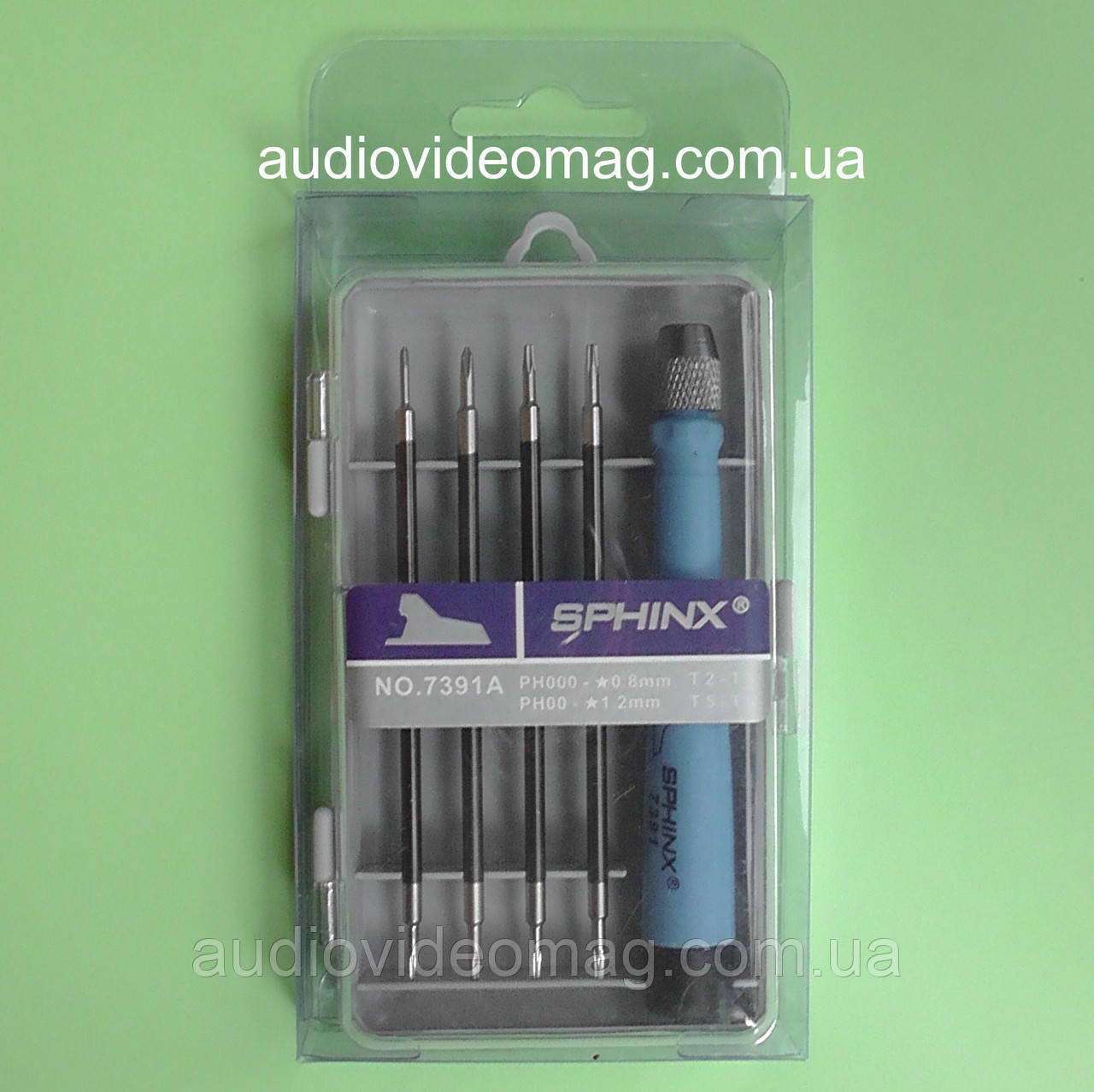 Набір двосторонніх біт з держателем 9 в 1 SPHINX 7391A, фото 1