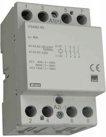 Модульний контактор VS440-40/230V AC/DC 230V ELKOep, фото 1