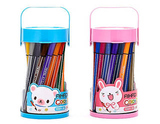 Фломастери AIHAO 1991-36 кол у пластиковій колбі (тонкий короткий)