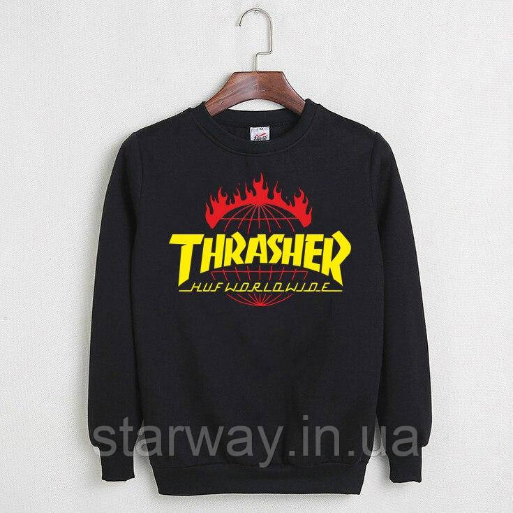 Світшот thrasher huf worldwide | кофта трешер